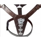 Extra Large brown LEATHER DOG HARNESS